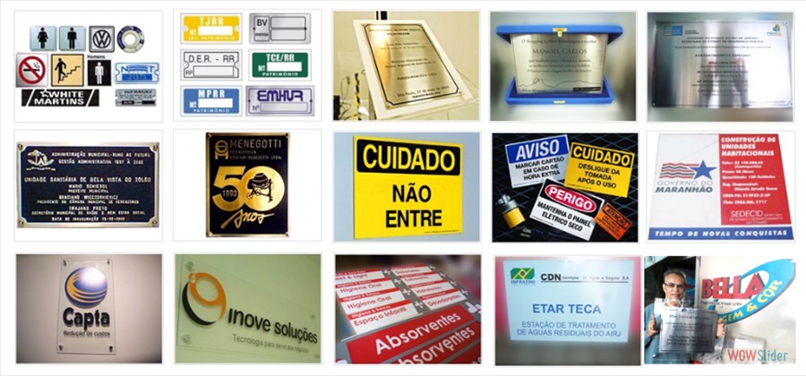 PLACAS - PAINEIS E QUADROS