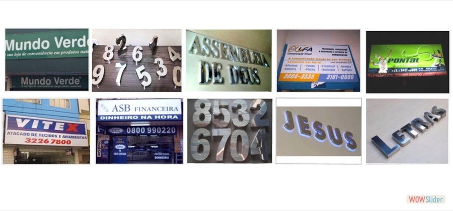 LETRAS - LETREIROS E NÚMEROS